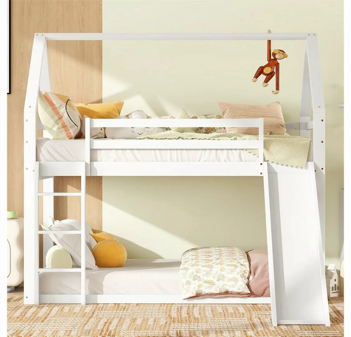XDeer Etagenbett Einzelbett Kinderbett Hausbett Etagenbett mit Rutsche, und günstig online kaufen