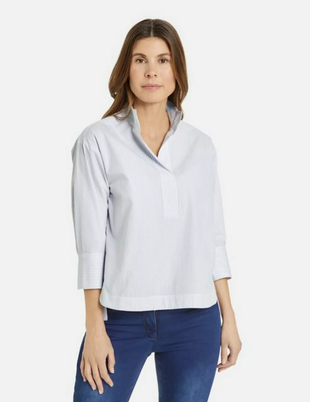 GERRY WEBER Klassische Bluse 3/4 Arm Bluse aus reiner Baumwolle günstig online kaufen