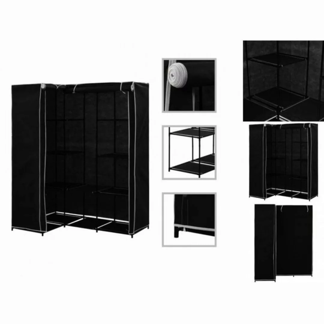 vidaXL Kleiderschrank Eckkleiderschrank Kleiderschrank Schwarz 130 x 87 x 1 günstig online kaufen