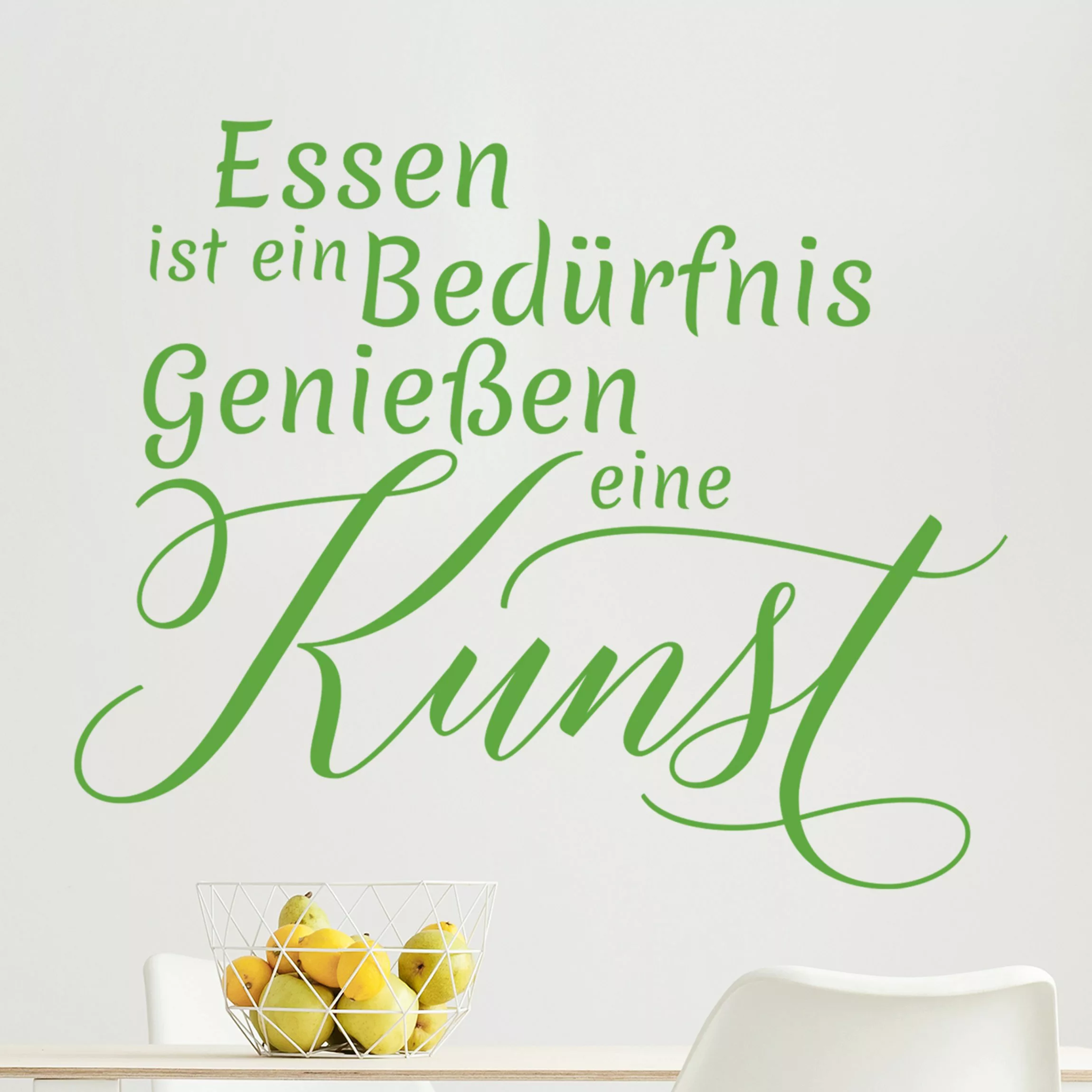 Wandtattoo Küchenspruch Genuß ist Kunst günstig online kaufen