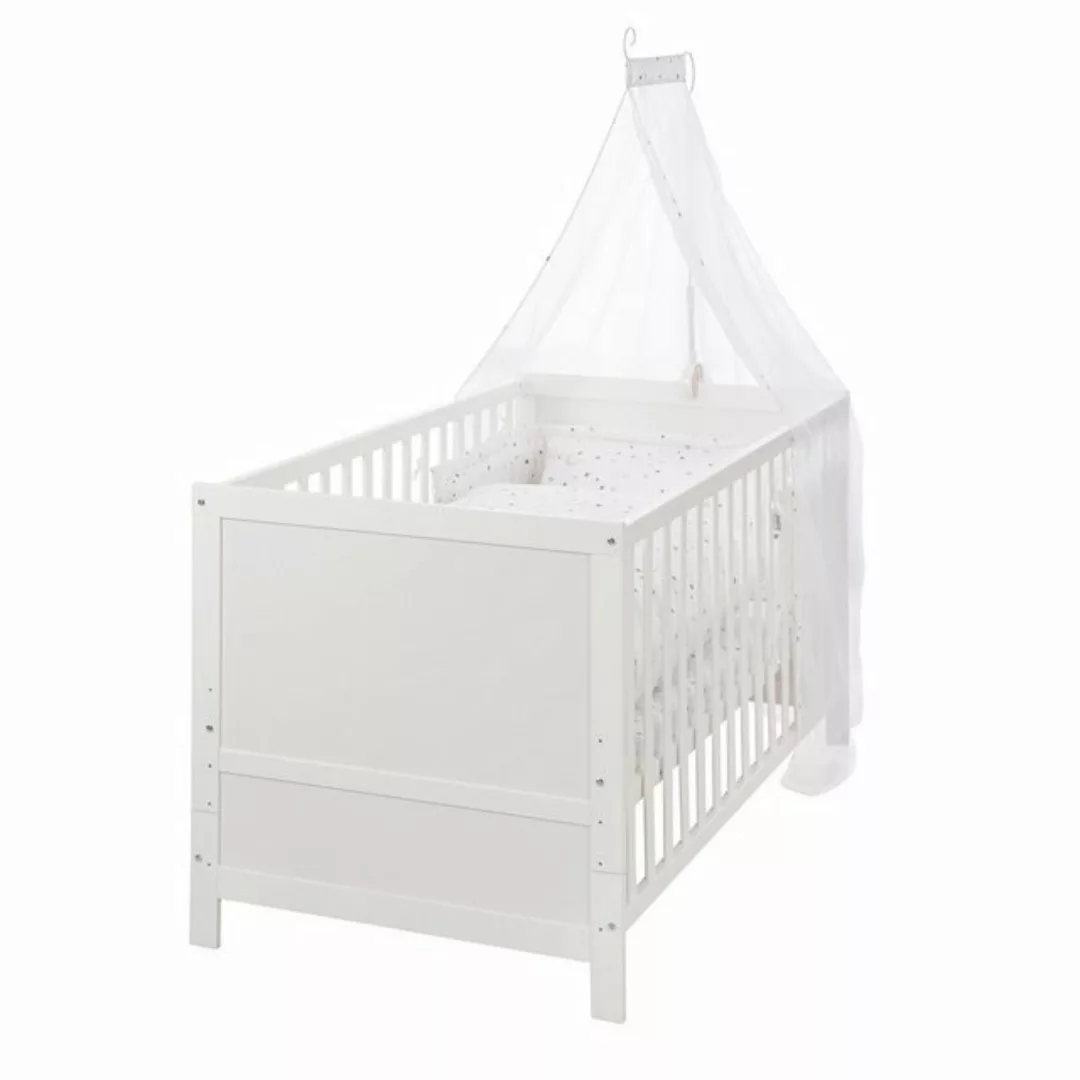 roba® Komplettbett »Sternenzauber, weiß«, (7 tlg.), inkl. Babybett, Matratz günstig online kaufen