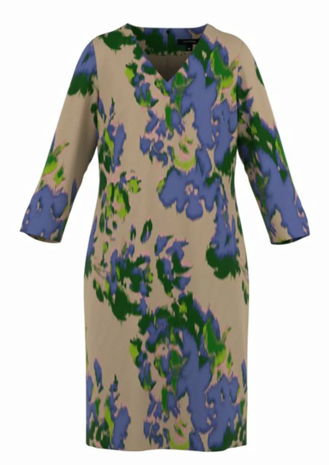 Comma Minikleid Gemustertes Kleid mit V-Ausschnitt günstig online kaufen