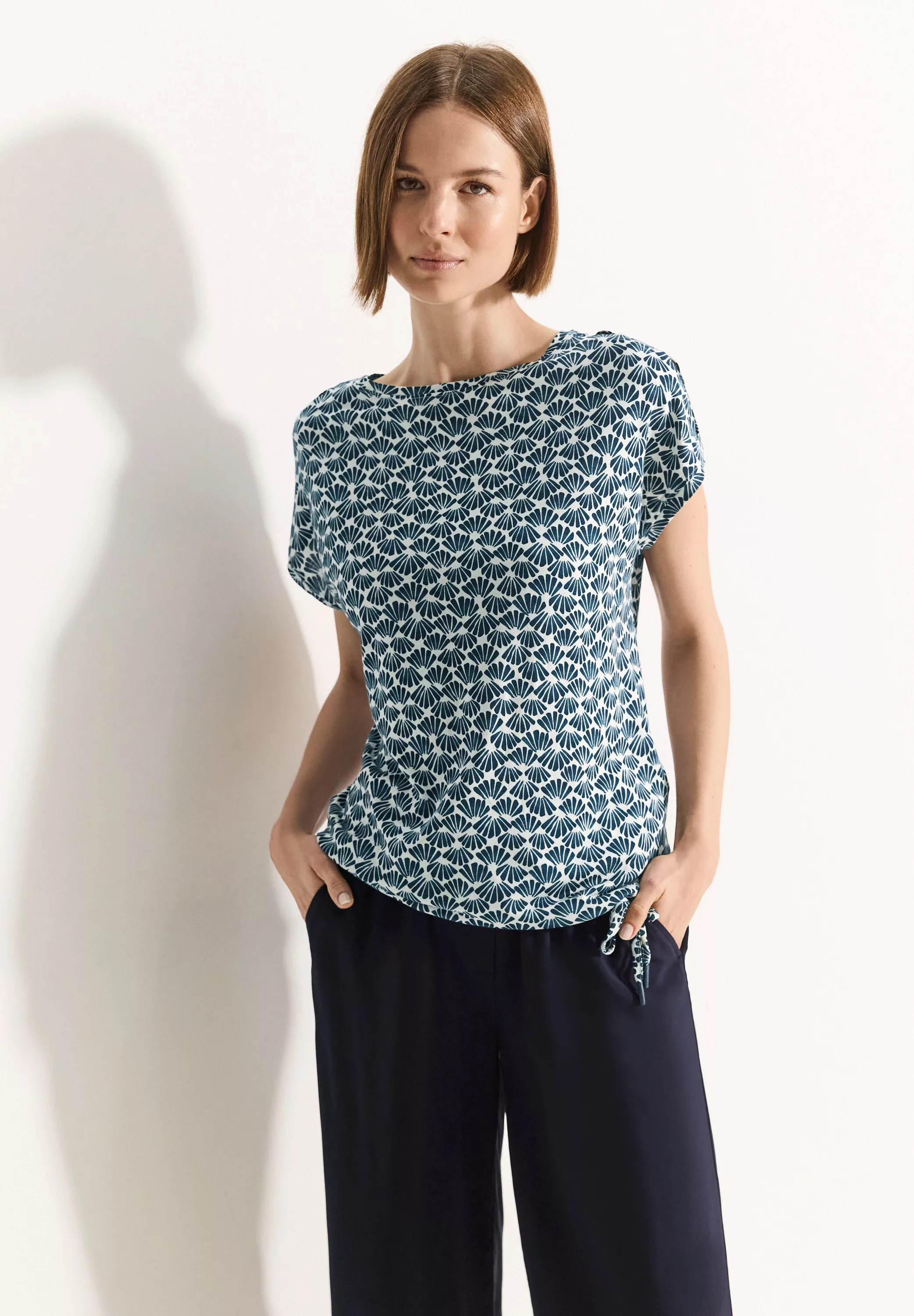 Cecil Print-Shirt mit luftigen Schlitze an der Schulter günstig online kaufen