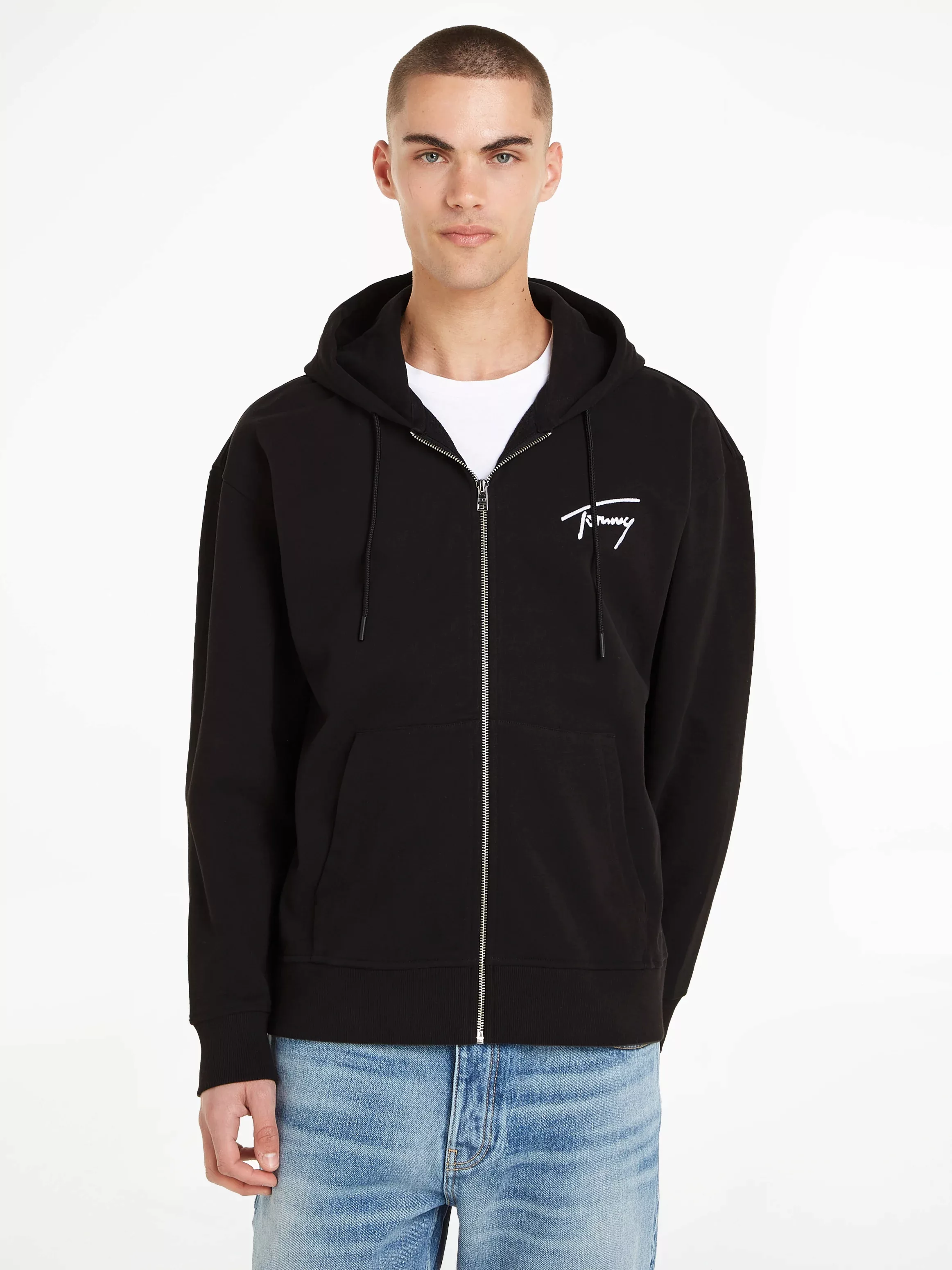 Tommy Jeans Sweatjacke "TJM RLX SIGNATURE ZIP-THRU EXT" günstig online kaufen