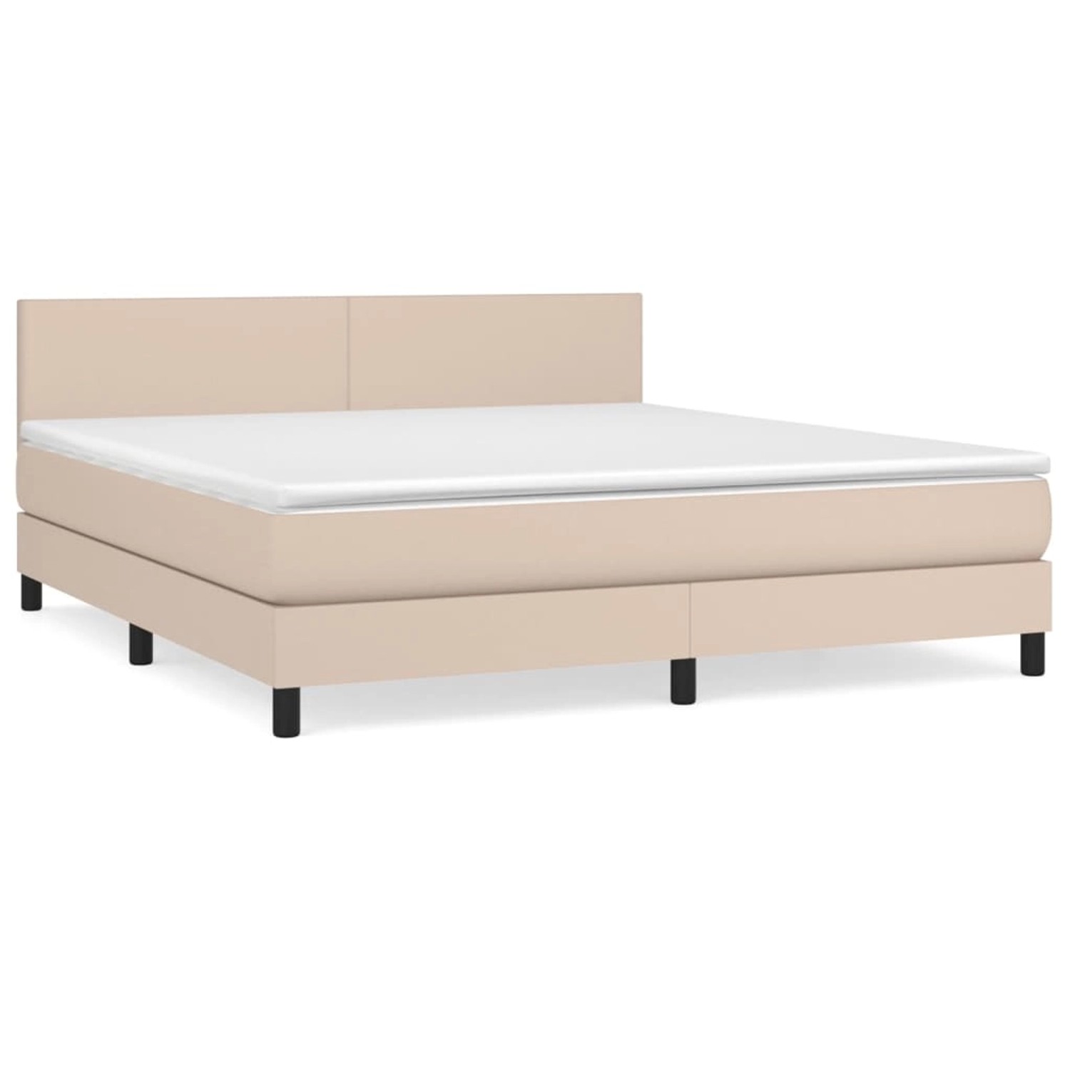 vidaXL Boxspringbett Matratze Cappuccino-Braun 180x200 cm Kunstleder1390137 günstig online kaufen