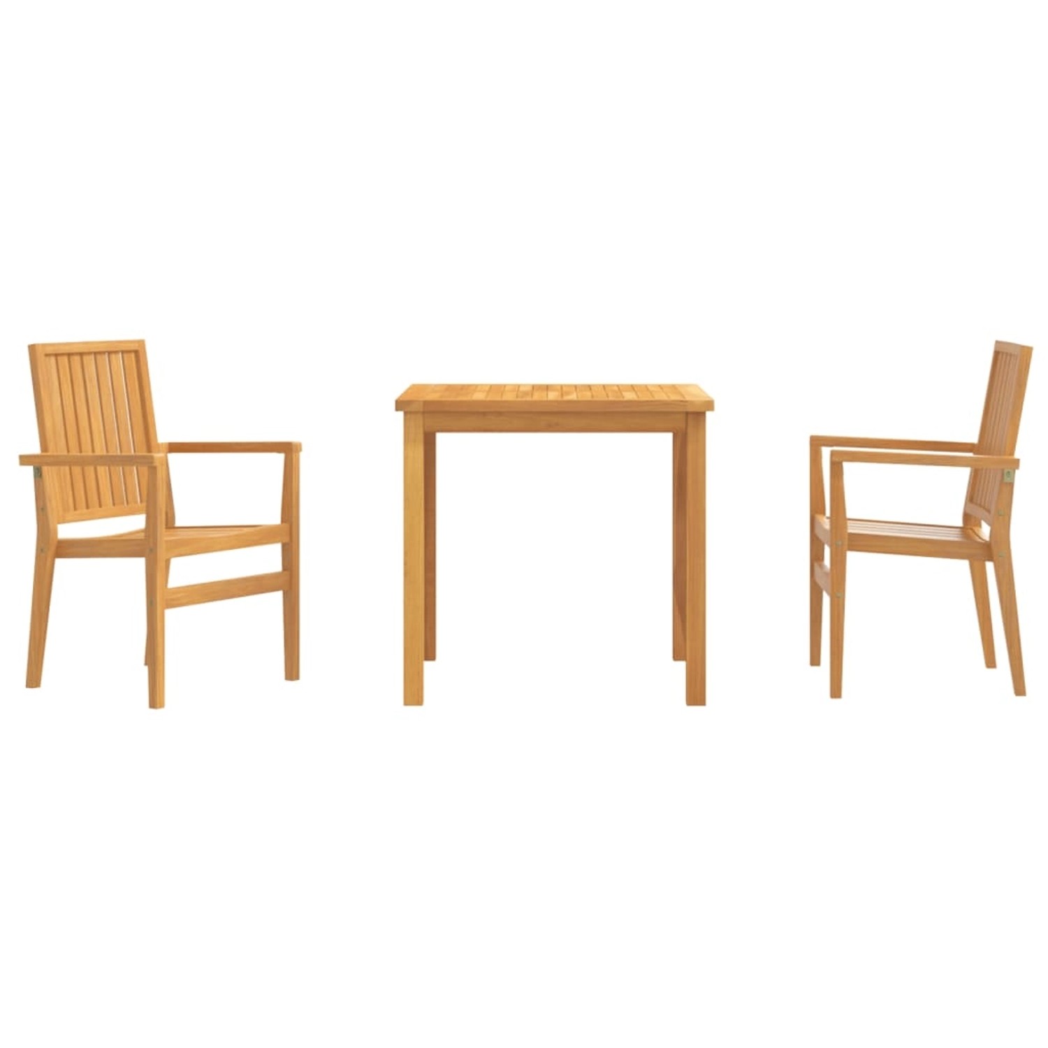 vidaXL 3-Tlg Garten-Essgruppe Massivholz Teak 3157909 günstig online kaufen
