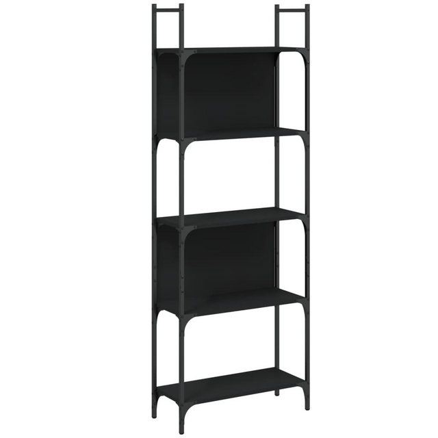 vidaXL Bücherregal Bücherregal 5 Böden Schwarz 60,5x24x166,5 cm Spanplatte günstig online kaufen