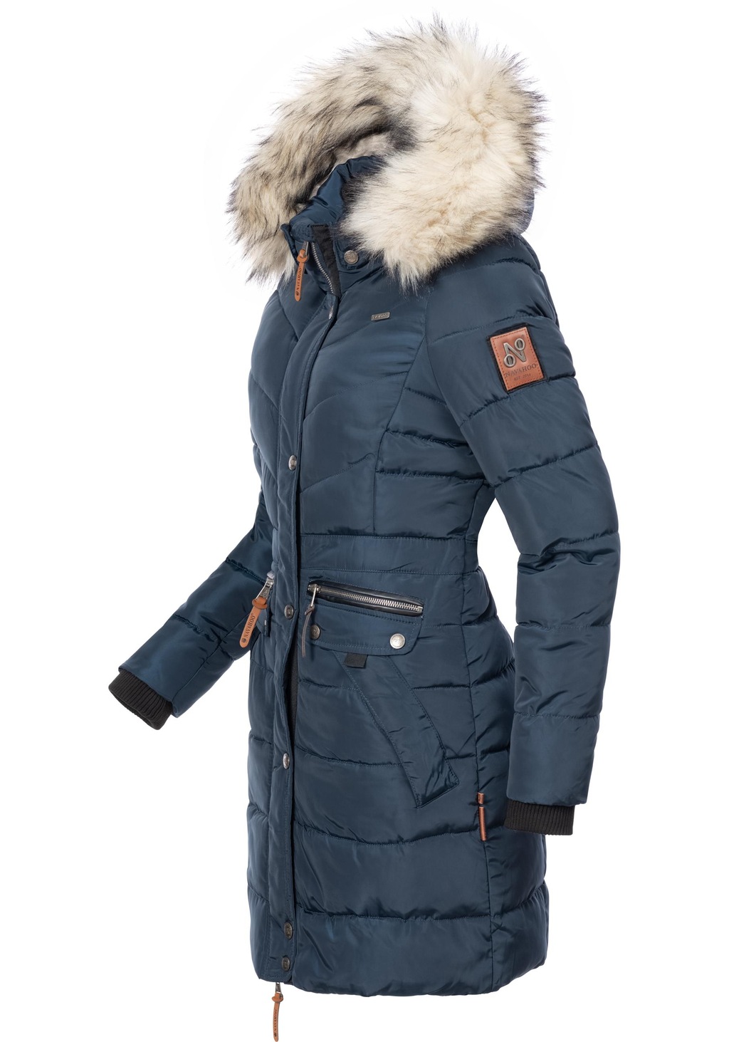 Navahoo Steppmantel "Paula", stylischer Winter Parka m. edlem Fellimitat günstig online kaufen