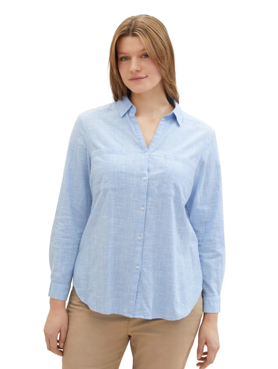 TOM TAILOR PLUS Shirtbluse mit aufgesetzten Brusttaschen günstig online kaufen