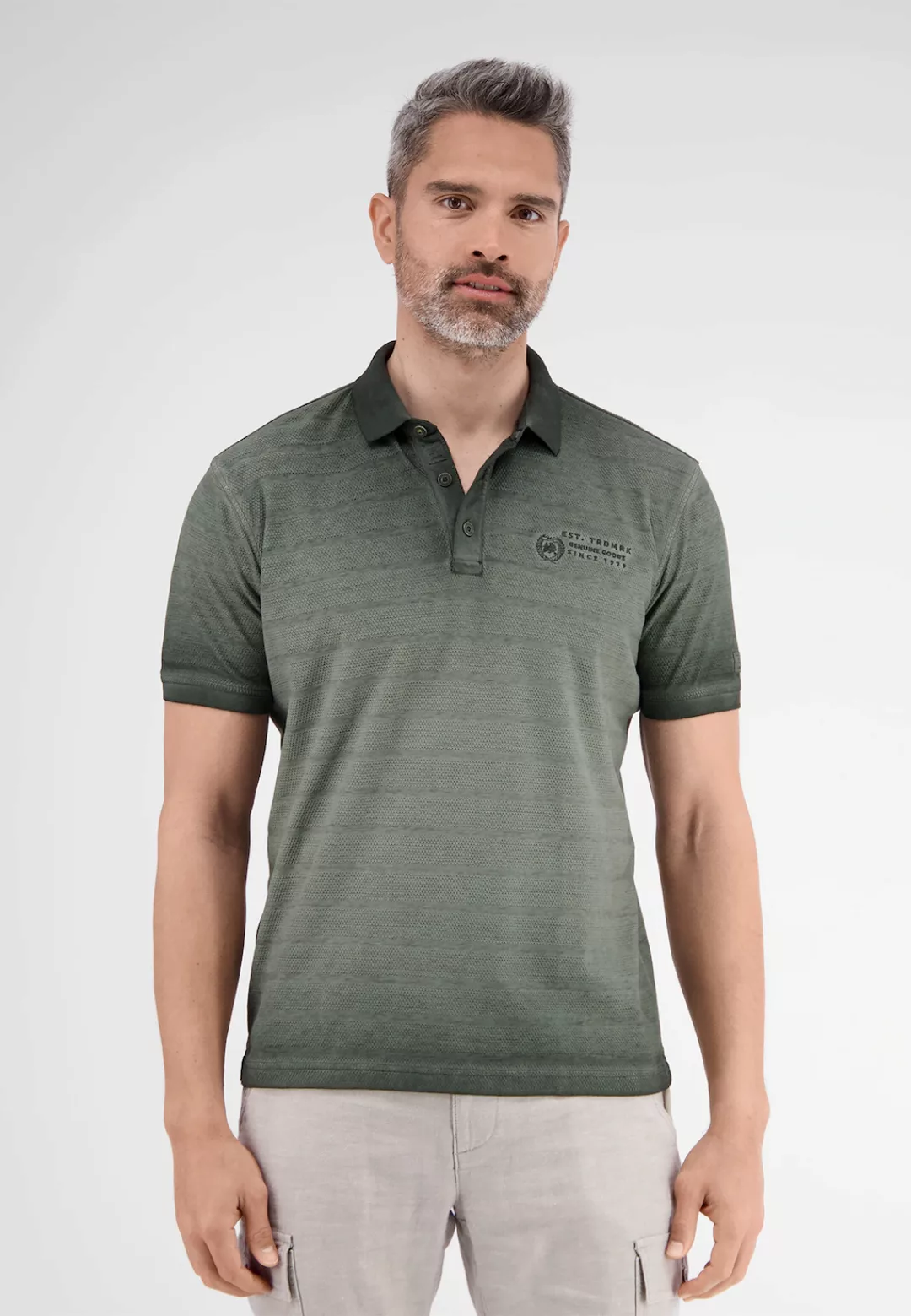 LERROS Poloshirt "LERROS Poloshirt, gestreift in Strukturqualität" günstig online kaufen