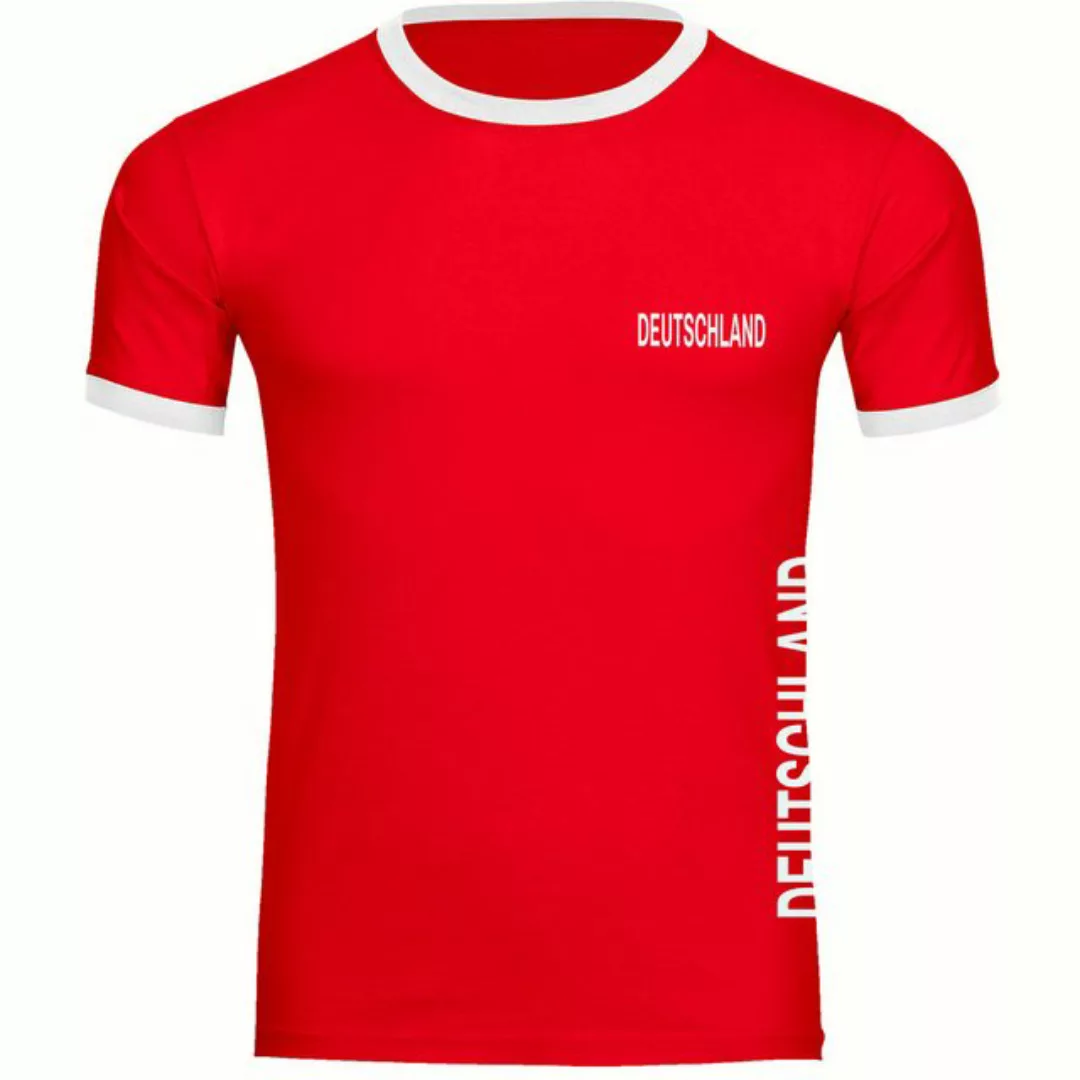 multifanshop T-Shirt Kontrast Deutschland - Brust & Seite - Männer günstig online kaufen