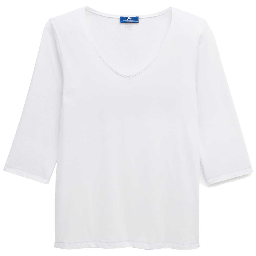Tbs Maudetee 3/4 Ärmel Runden Nacken T-shirt L White günstig online kaufen