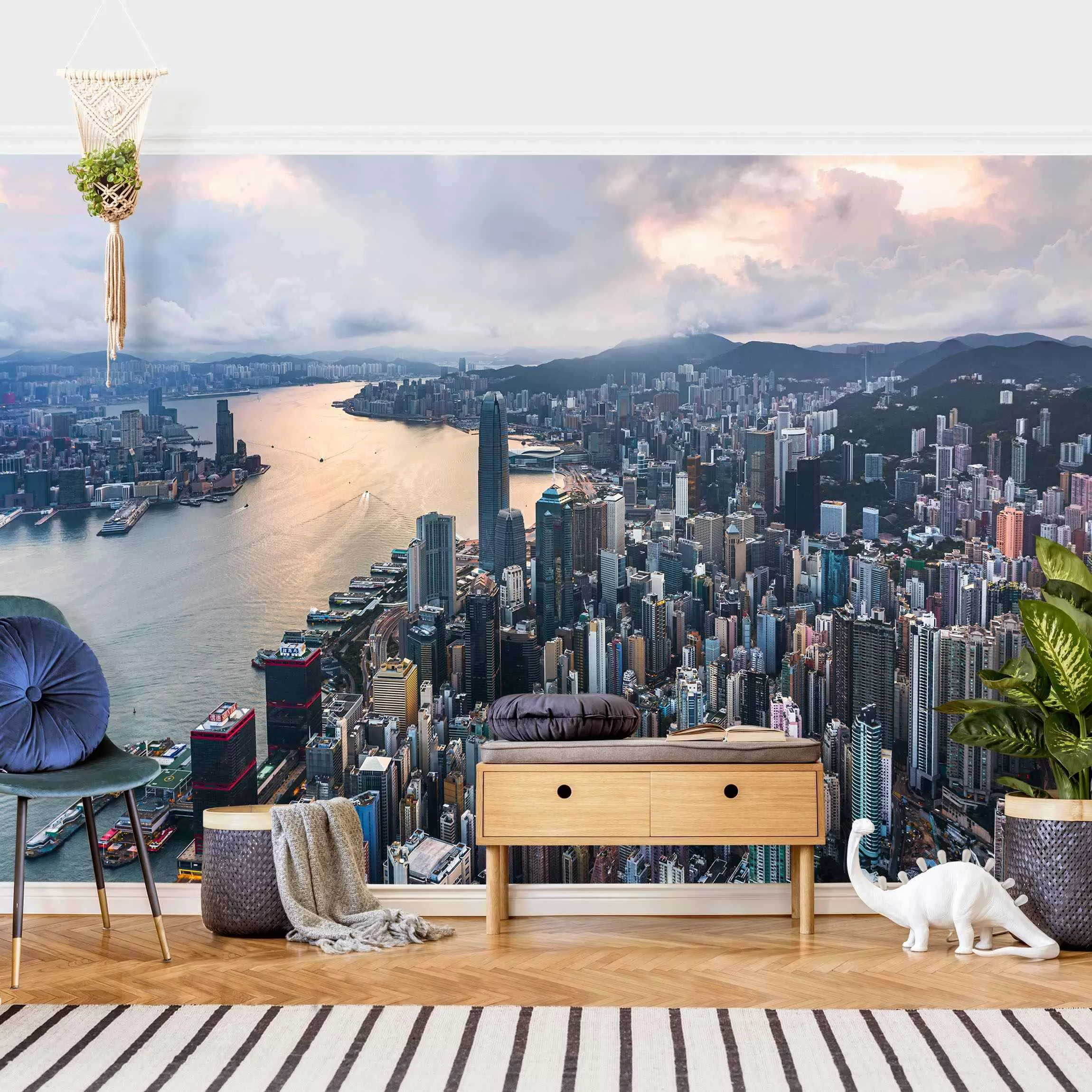 Fototapete Hongkong bei Sonnenaufgang günstig online kaufen