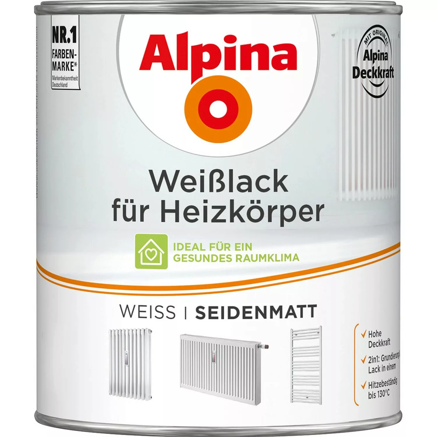 Alpina Weißlack für Heizkörper seidenmatt 750 ml günstig online kaufen