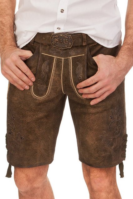 Spieth & Wensky Trachtenlederhose Lederhose Herren kurz FC Bayern München - günstig online kaufen