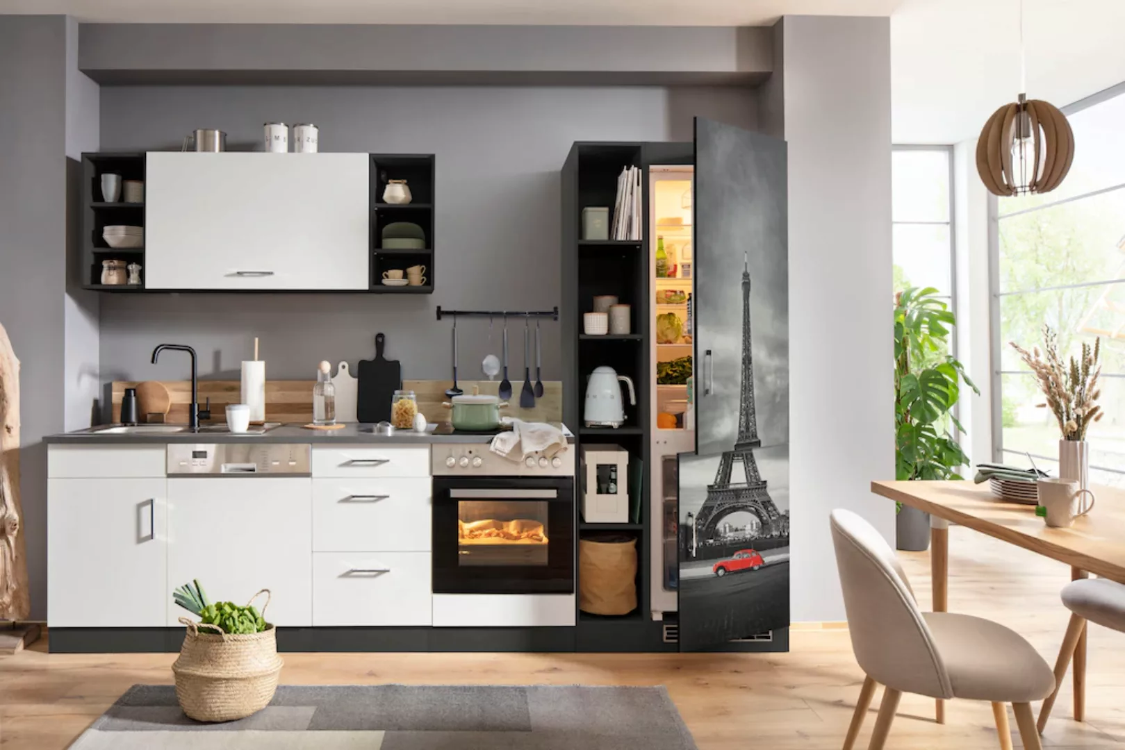 HELD MÖBEL Küchenzeile »Paris«, ohne E-Geräte, Breite 310 cm günstig online kaufen
