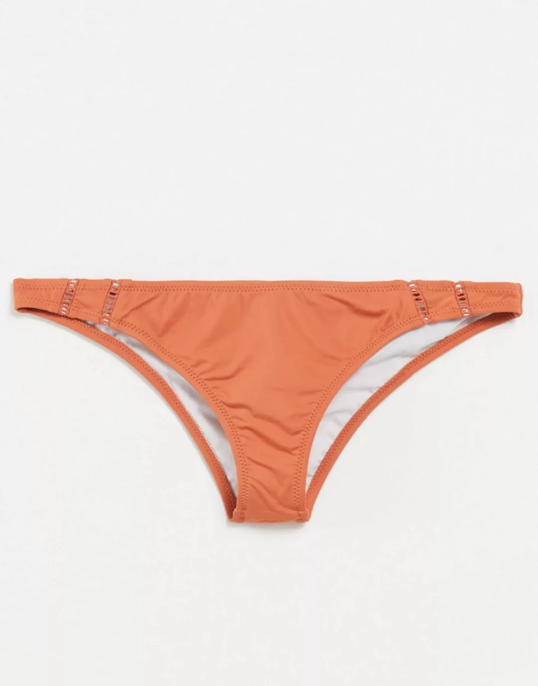 Rhythm – Bikiniunterteil mit hoher Taille in Koralle-Orange günstig online kaufen