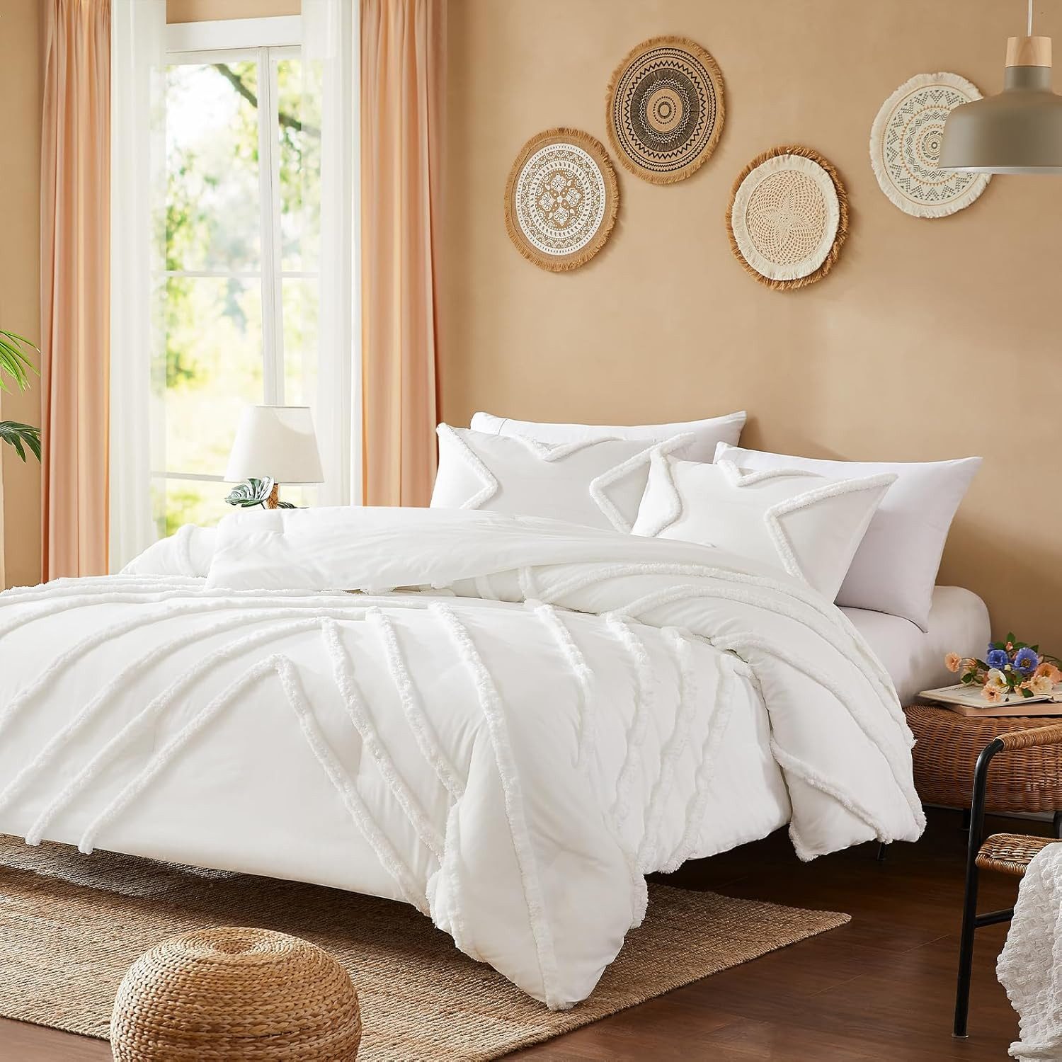 ibettertec Bettwäsche Getuftetes Bettbezug,Shabby Chic Getufte günstig online kaufen