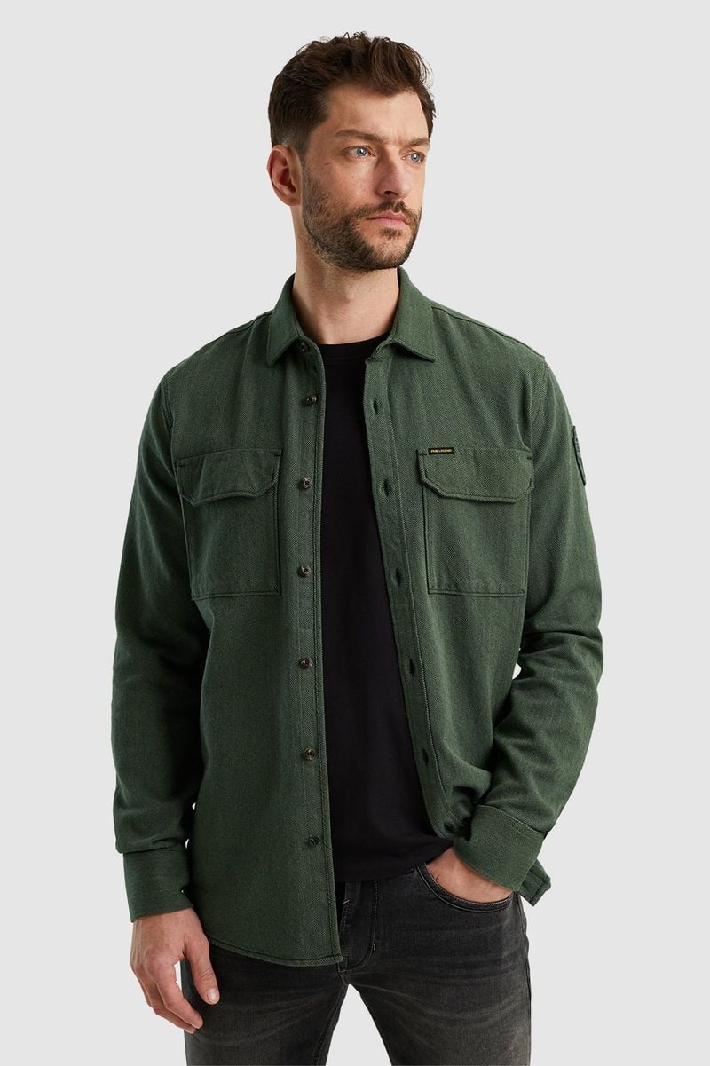 PME Legend Hemd Flanel Herringbone Grün - Größe 3XL günstig online kaufen