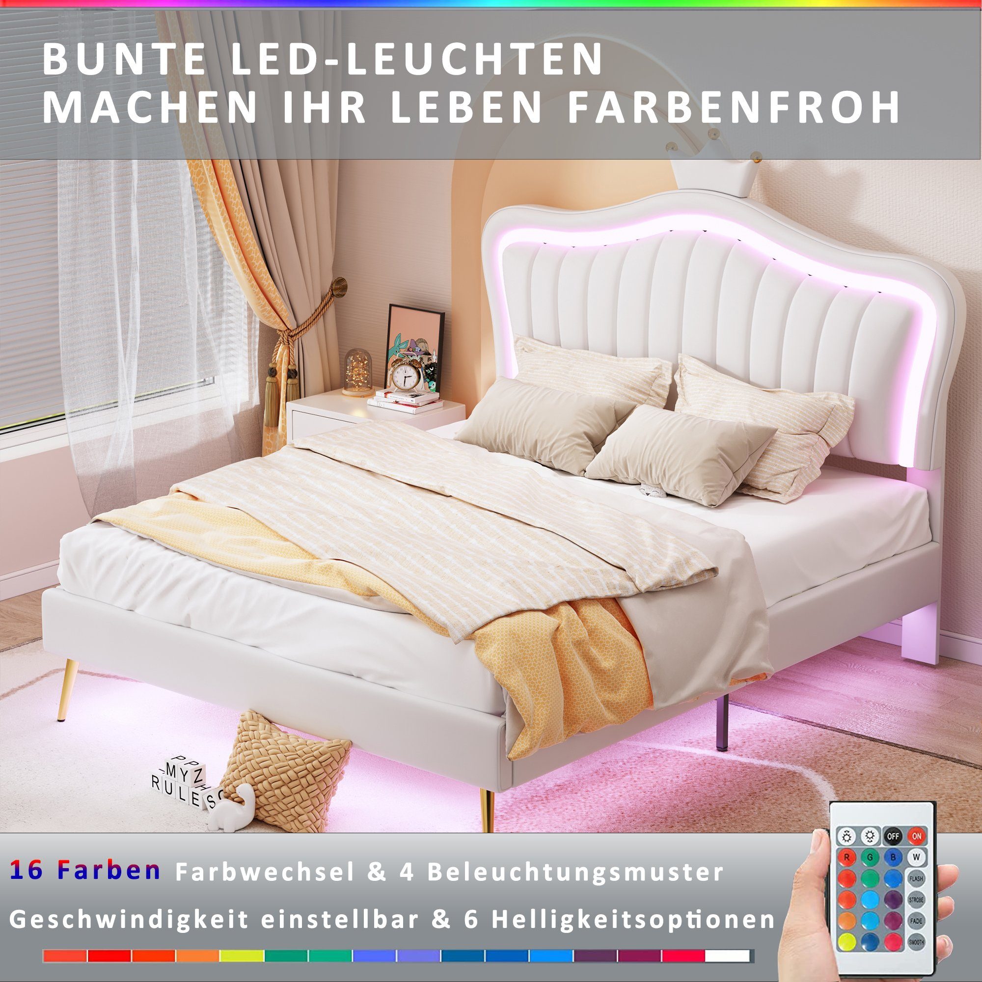 REDOM Polsterbett Bett Kinderbett Polsterbet Gästebett günstig online kaufen