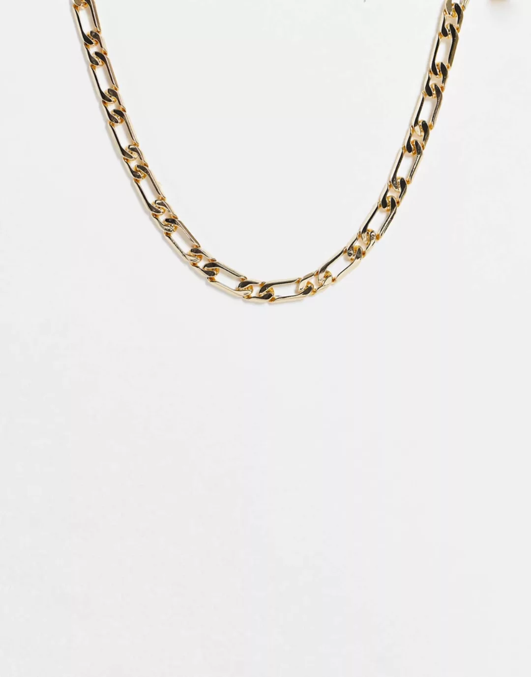 Topshop – Goldfarbene Halskette mit unterschiedlich großen, breiten Glieder günstig online kaufen