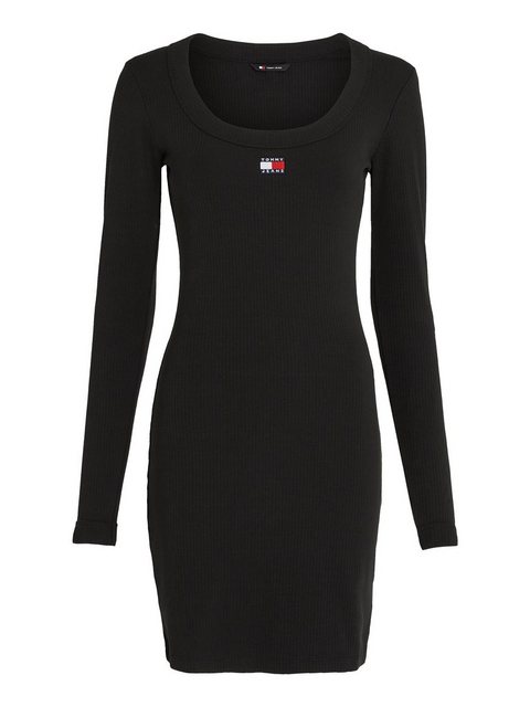 Tommy Jeans Jerseykleid TJW BADGE RIB BODYCON LS mit Markenlabel günstig online kaufen