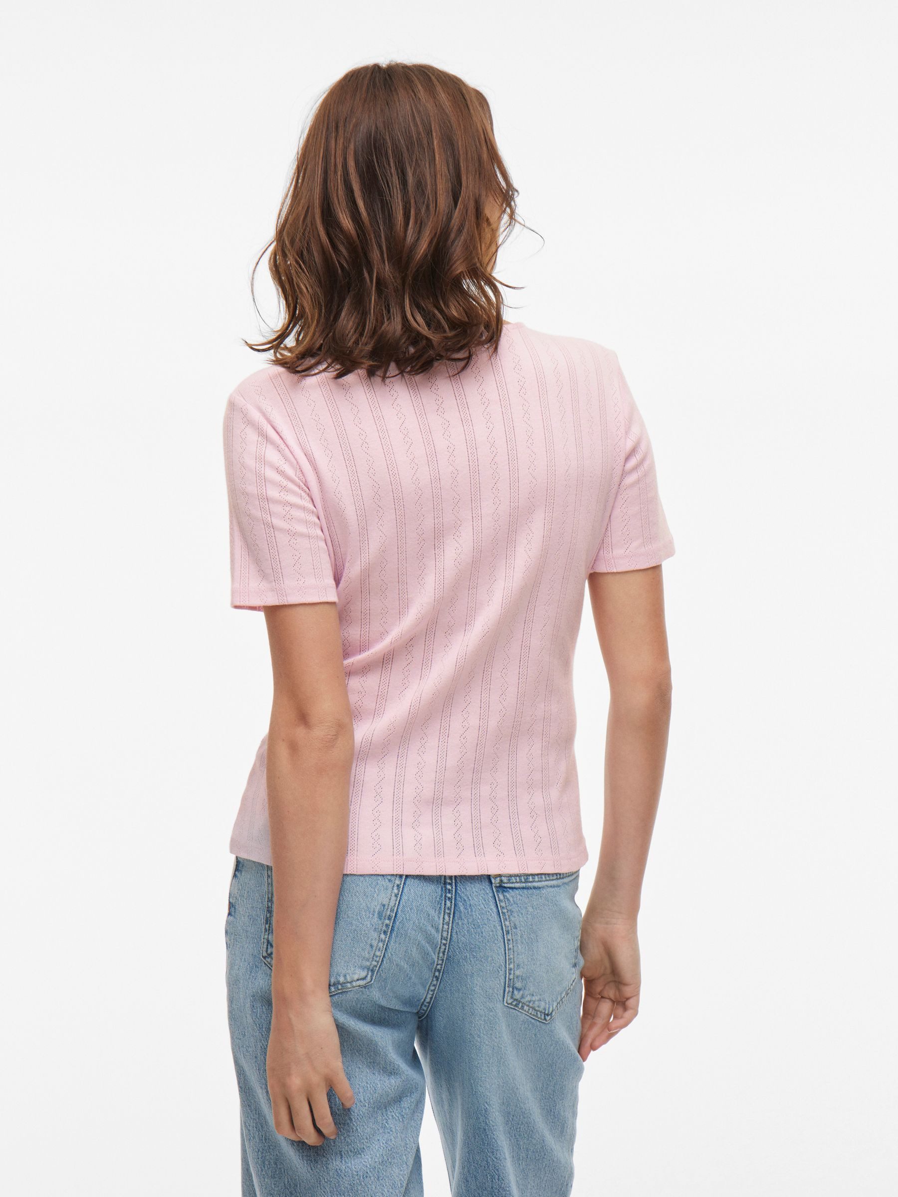 Vila T-Shirt Kurzarm-Strickshirt mit Rundhalsausschnitt und günstig online kaufen