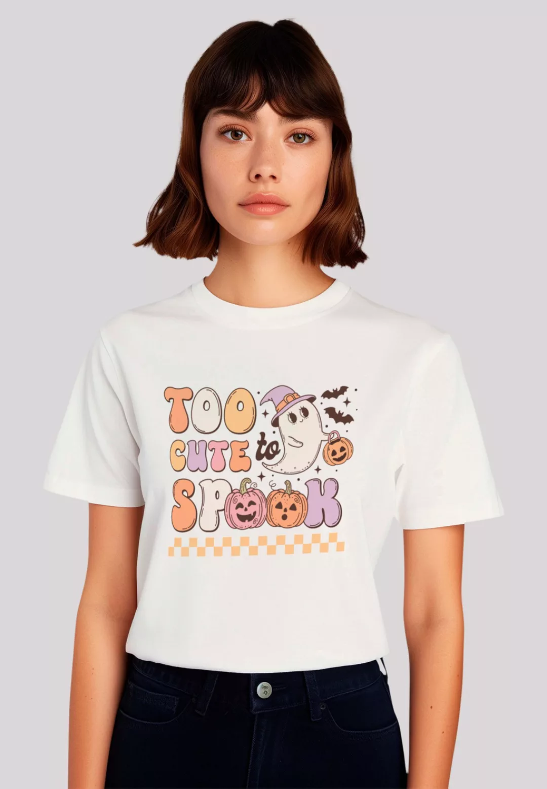 F4NT4STIC T-Shirt "Retro Halloween Too Cute To Spook", Premium Qualität, Ha günstig online kaufen