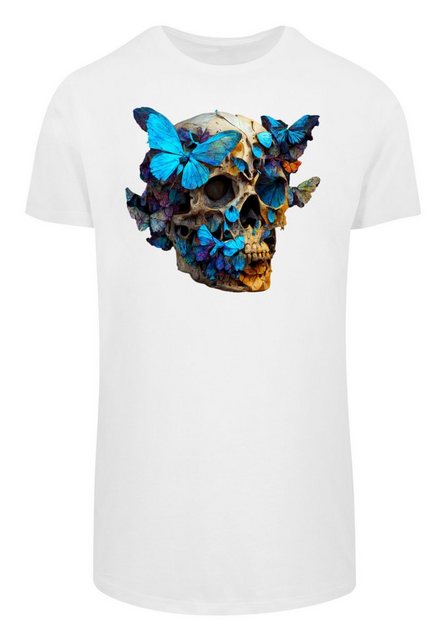 F4NT4STIC T-Shirt "Schmetterling Skull LONG TEE", Print günstig online kaufen