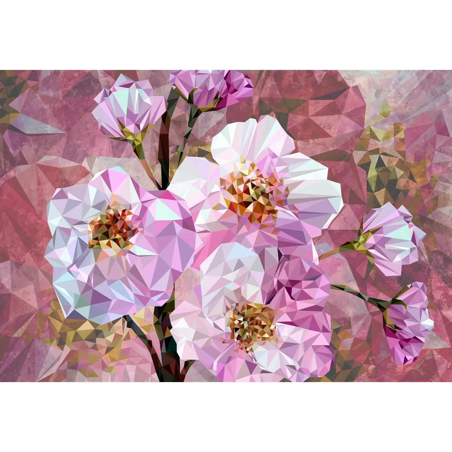 Komar Vliestapete »Blooming Gems«, 368x248 cm (Breite x Höhe), inklusive Kl günstig online kaufen