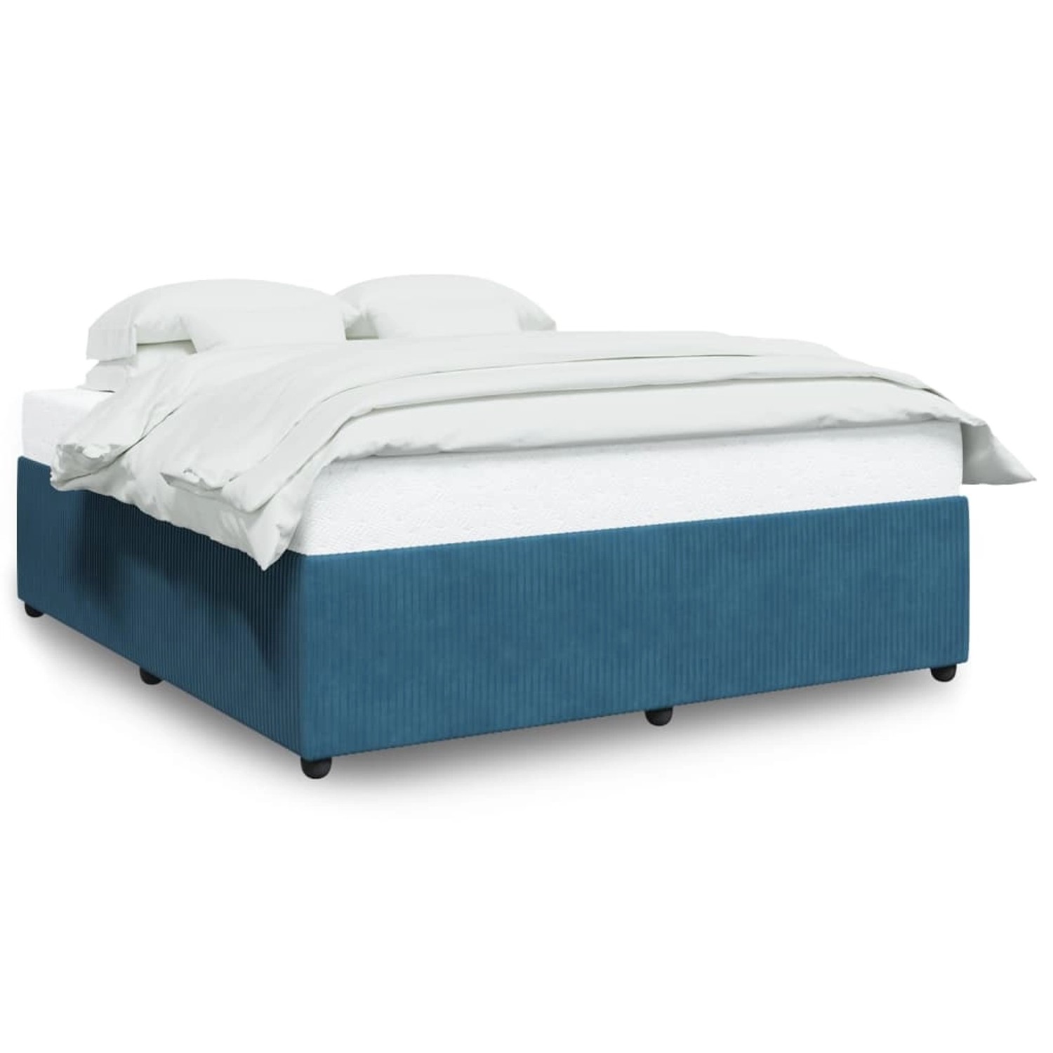 vidaXL Bett, Bettgestell Blau 180x200 cm Samt günstig online kaufen