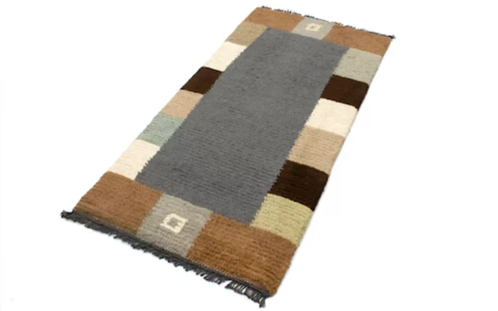 morgenland Wollteppich »Nepal Teppich handgeknüpft grau«, rechteckig günstig online kaufen