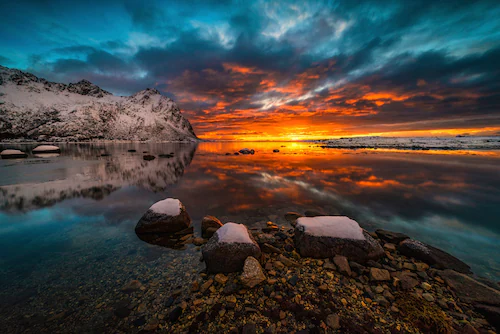 Papermoon Fototapete »Photo-Art RAYMOND HOFFMANN, HIMMEL IN FEUER« günstig online kaufen