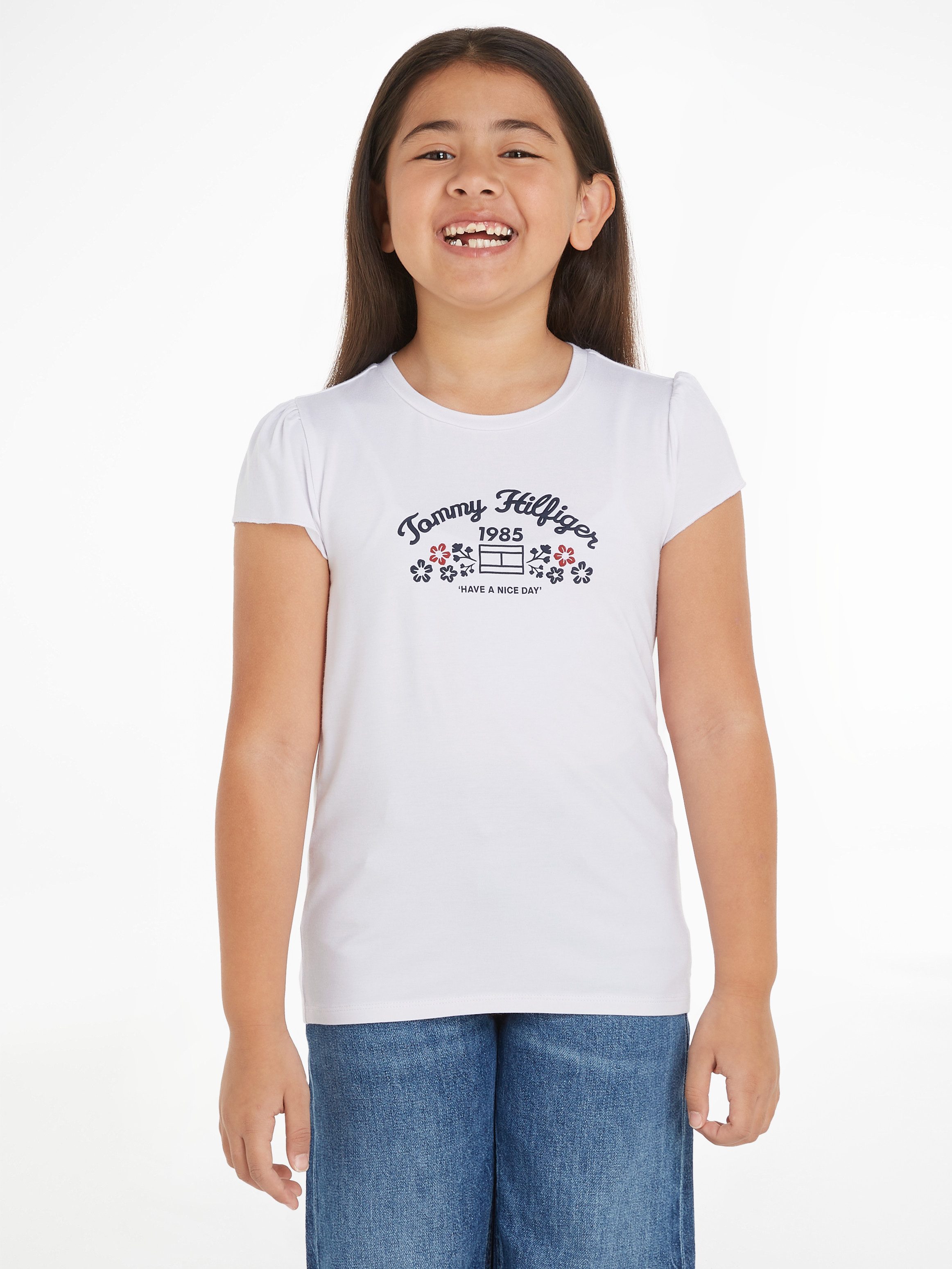 Tommy Hilfiger T-Shirt FLOWER PUFF PRINT günstig online kaufen