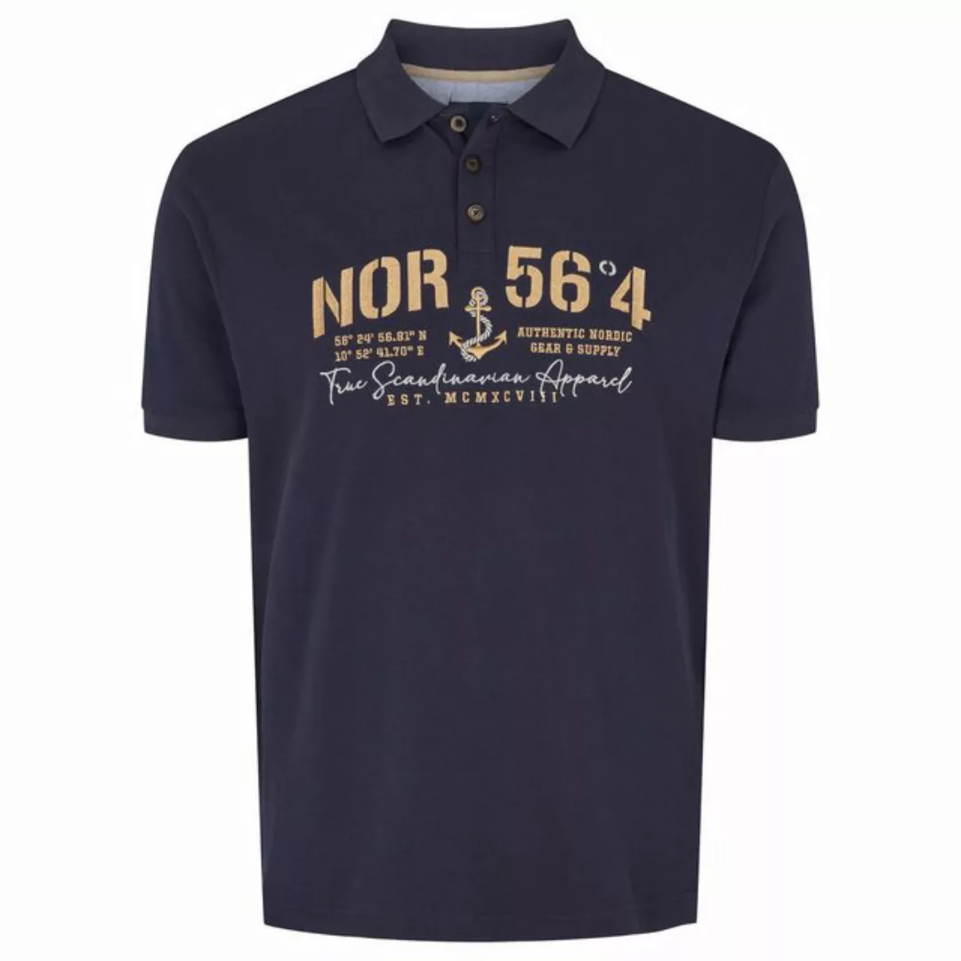 north 56 4 Poloshirt Besticktes Poloshirt von North 56°4 in großen Größen b günstig online kaufen