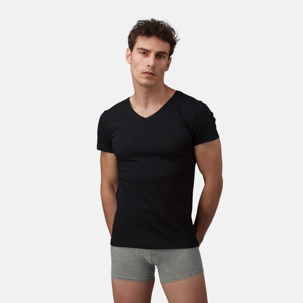 Unterhemd Herren V-ausschnitt 3er Pack - T-shirt Extra Lang Mit Kurzarm Sli günstig online kaufen