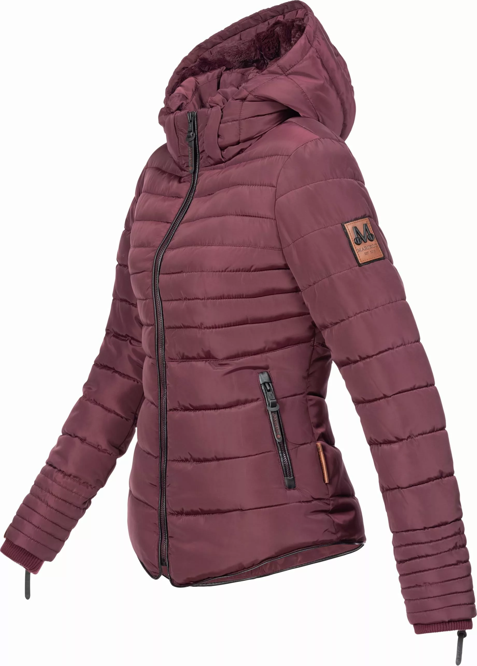 Marikoo Winterjacke "Amber", mit Kapuze, stylische Steppjacke mit Teddyfutt günstig online kaufen