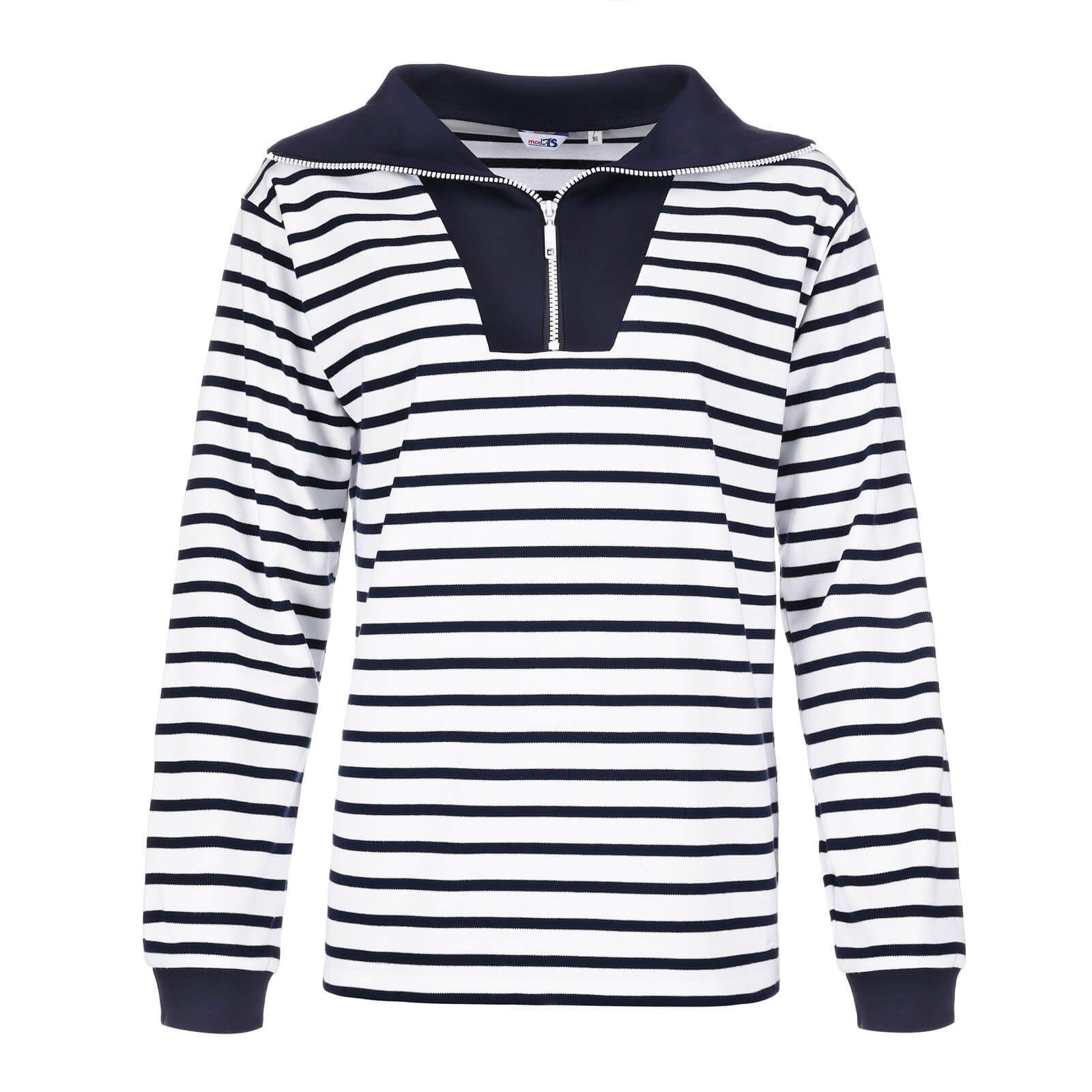 modAS Langarmshirt Damen Troyer-Shirt Maritim mit günstig online kaufen