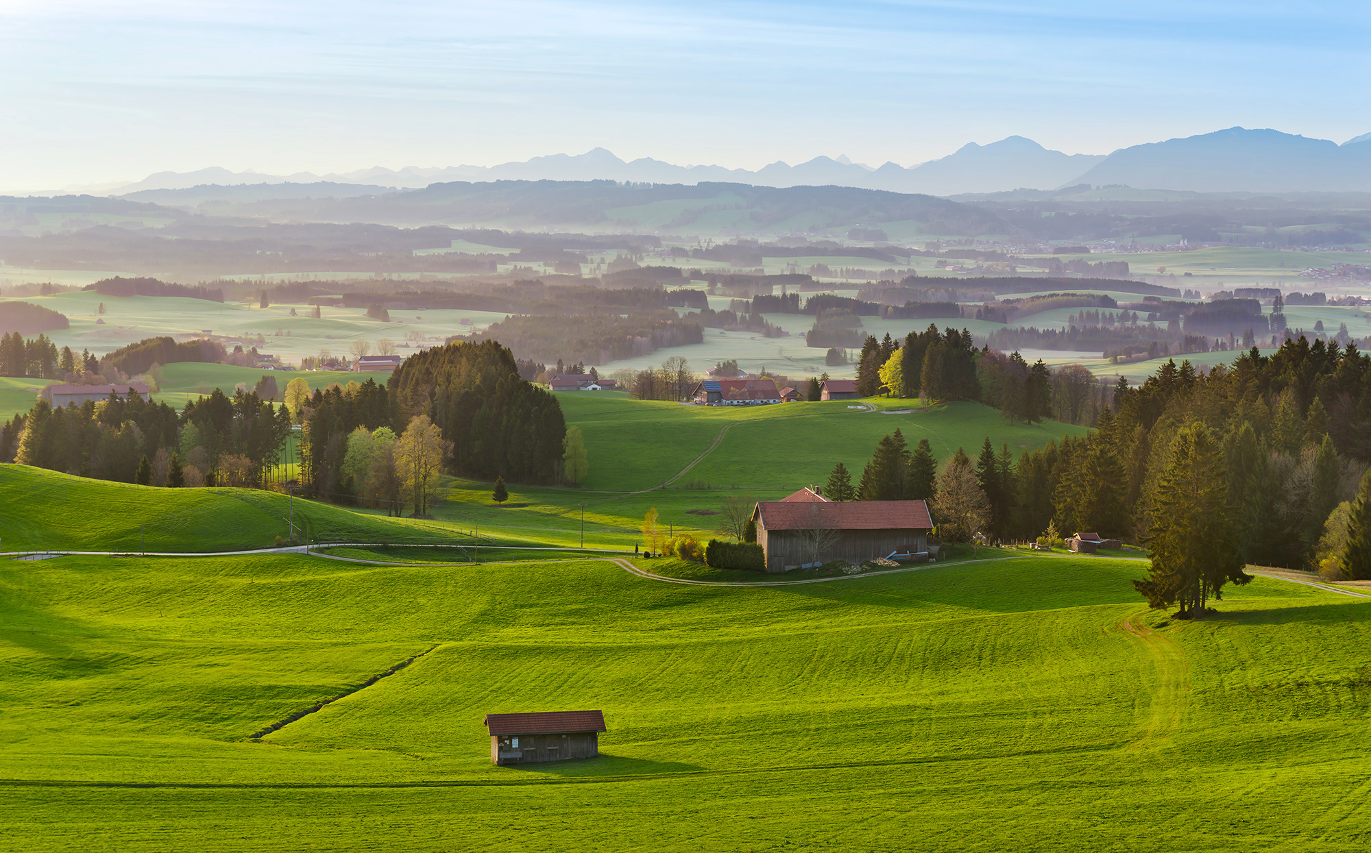 Sanders & Sanders Fototapete Landschaft Grün und Blau 450 x 280 cm 612650 günstig online kaufen