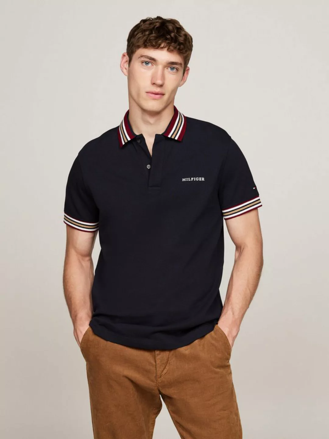 Tommy Hilfiger Poloshirt GIFTING POLO RWB COLLAR REG POLO Streifen an Krage günstig online kaufen