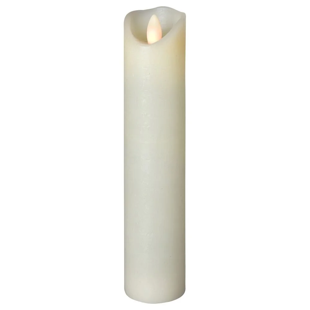 LED Kerze Shine Wachs gefrostet in Elfenbein 225x50x50mm günstig online kaufen