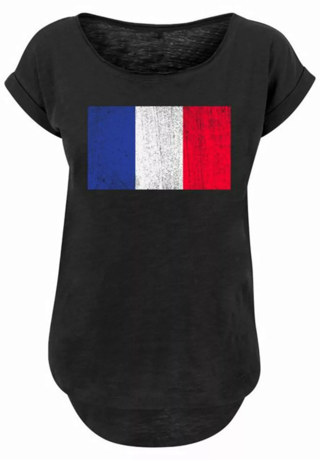 F4NT4STIC T-Shirt France Frankreich Flagge distressed Print günstig online kaufen