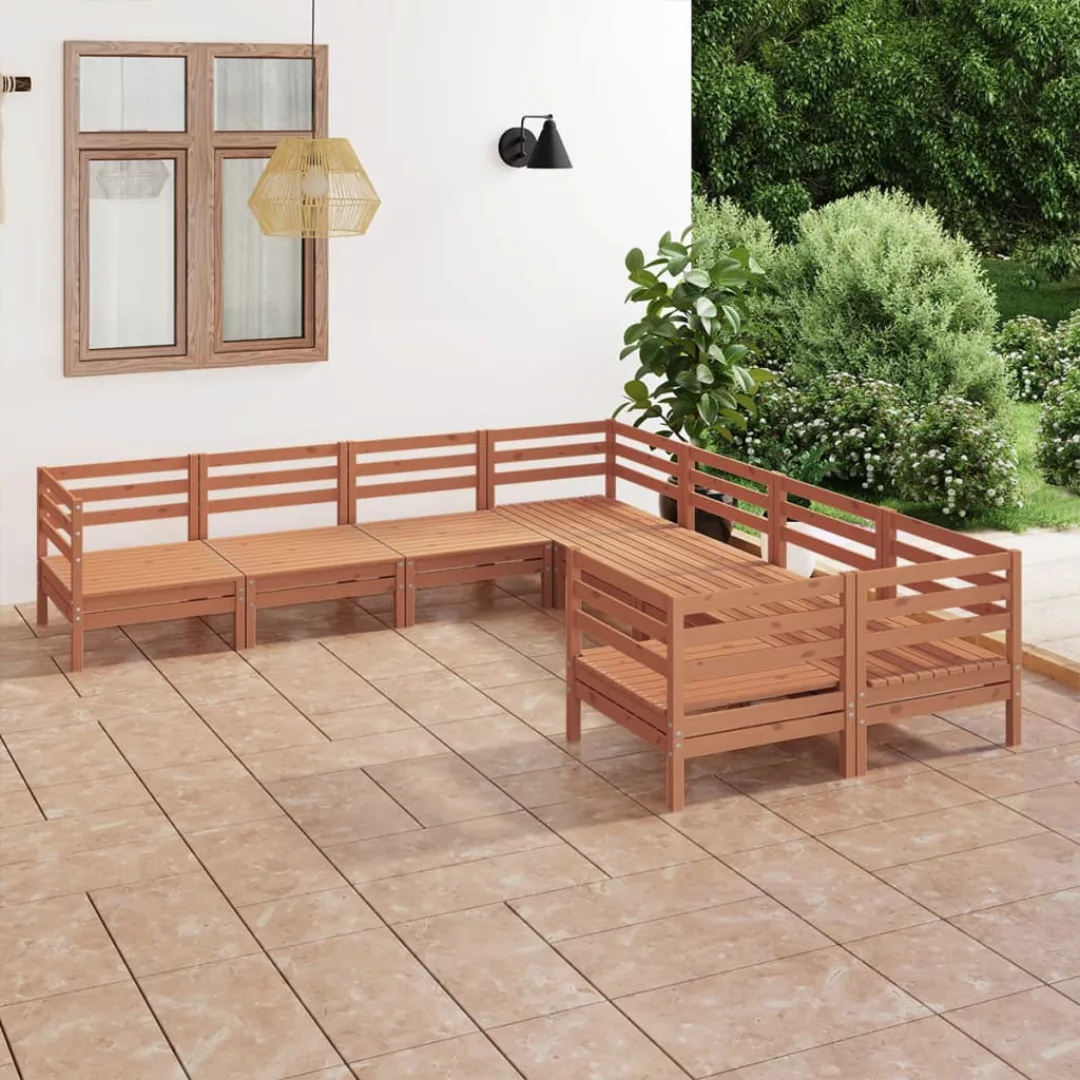 8-tlg. Garten-lounge-set Massivholz Kiefer Honigbraun günstig online kaufen