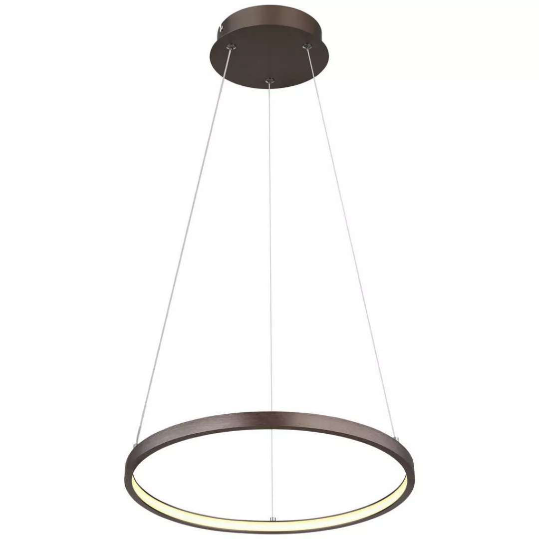 GLOBO LED-Pendelleuchte 67192-19BR kaffee Metall Kunststoff H/D: ca. 120x38 günstig online kaufen