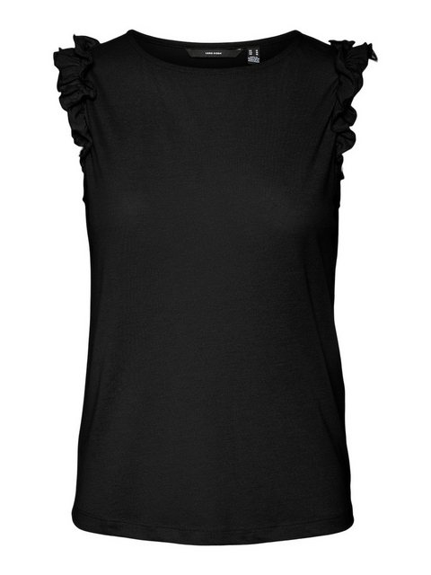 Vero Moda Rundhalsshirt VMSPICY SL FRILL TOP JRS günstig online kaufen