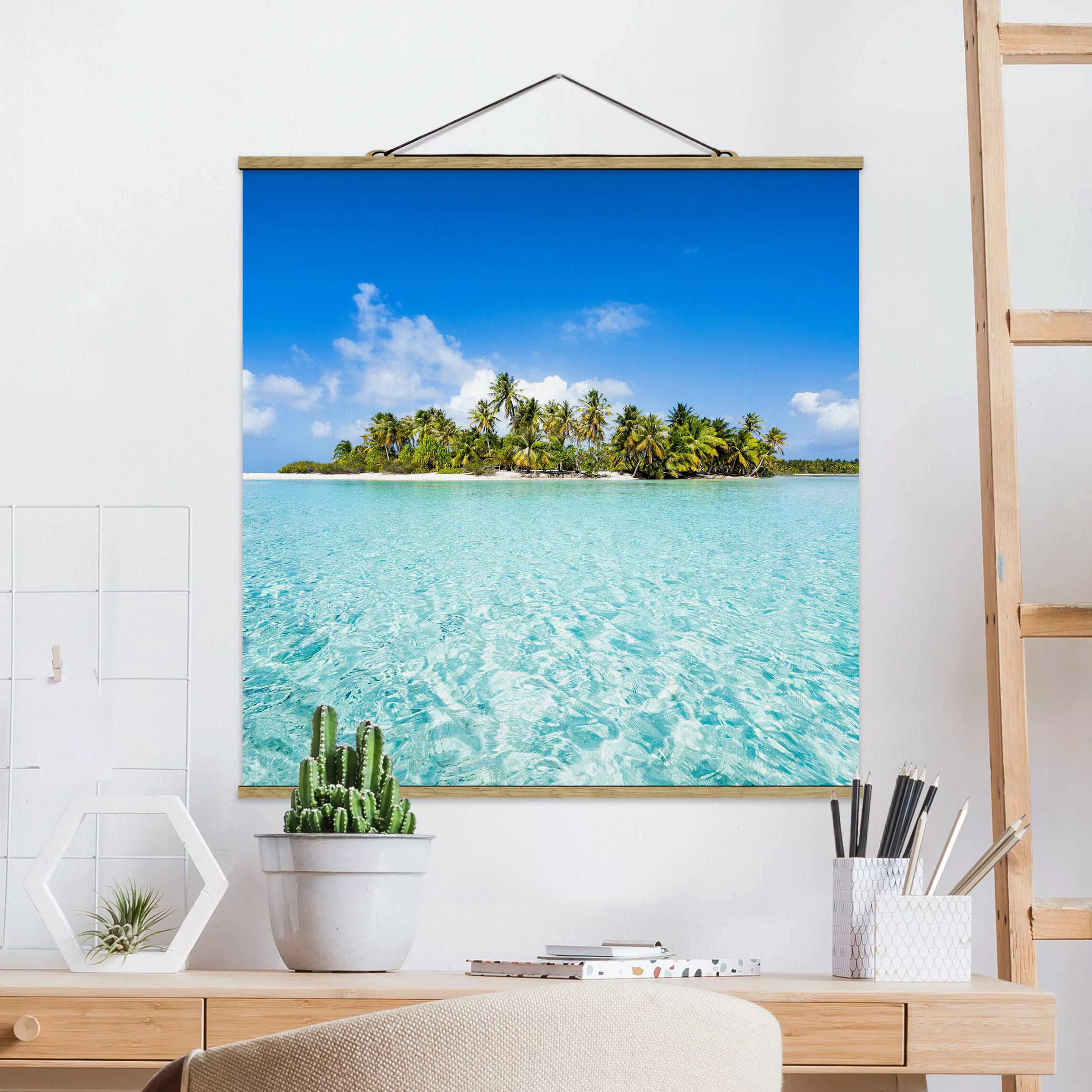 Stoffbild mit Posterleisten Crystal Clear Water günstig online kaufen