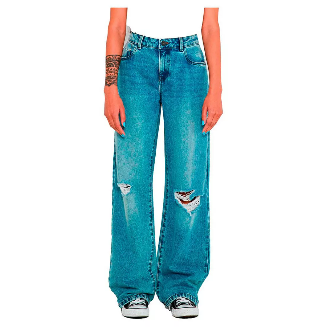 Noisy May Damen Jeans NMAMANDA Relaxed Fit - Blau - Light Blue Denim günstig online kaufen