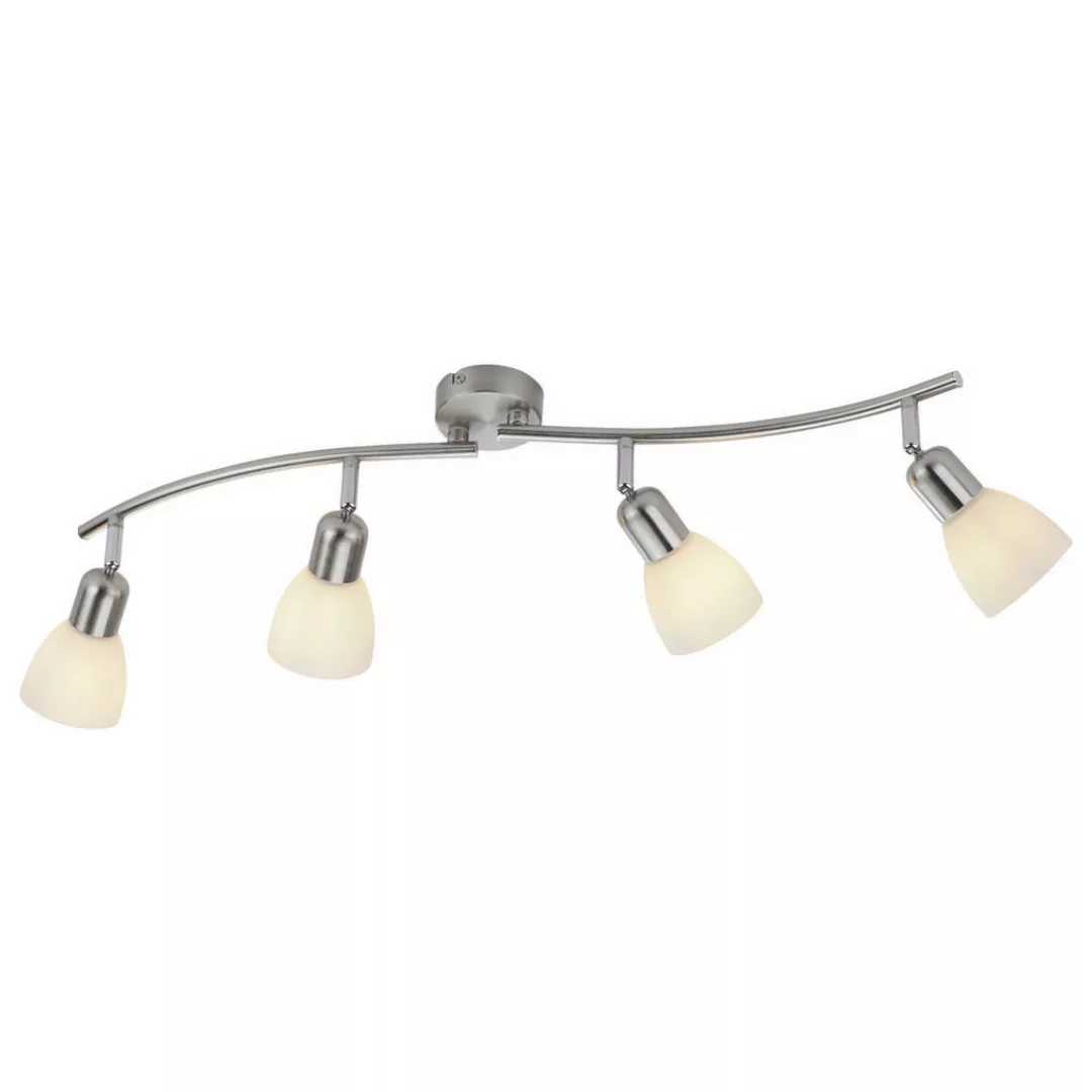 Just Light Spotbalken PN11954-55  Karo stahlfarbig weiß Aluminium Kunststof günstig online kaufen