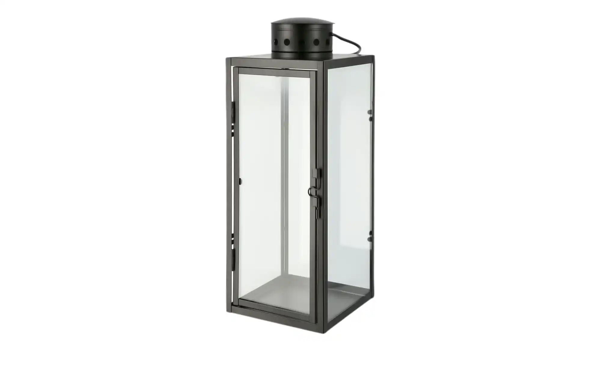 Laterne   ¦ schwarz ¦ Metall,Glas ¦ Maße (cm): B: 13,5 H: 34,5 T: 13.0 Acce günstig online kaufen