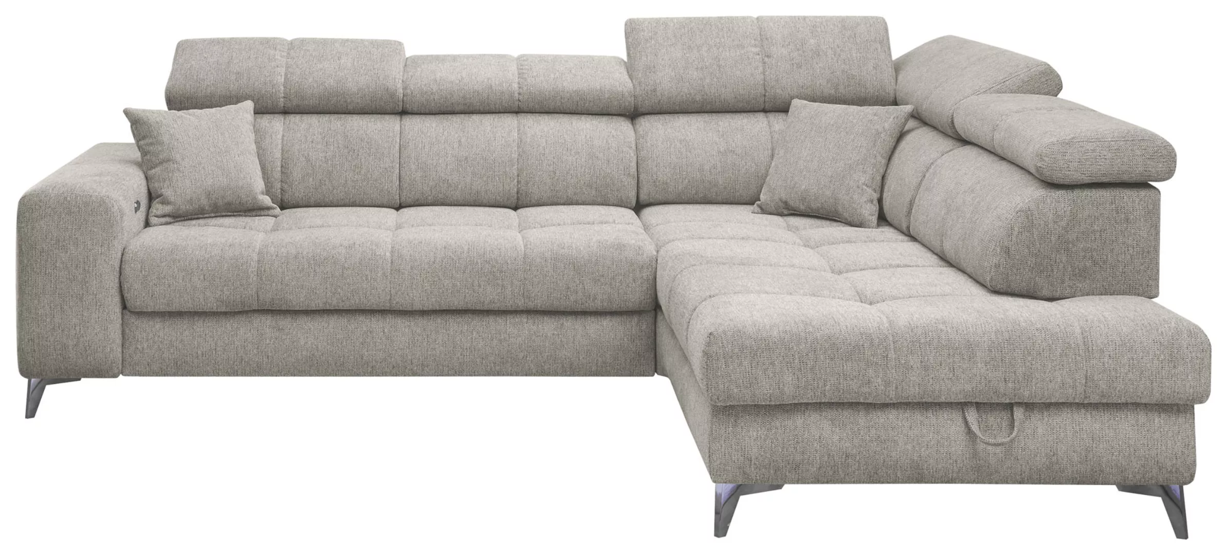 ED EXCITING DESIGN Ecksofa "Sydney L-Form mit Bettfunktion, Bettkasten, Kop günstig online kaufen